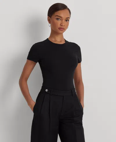 Ralph Lauren Stretch Knit T-shirt In Polo Black
