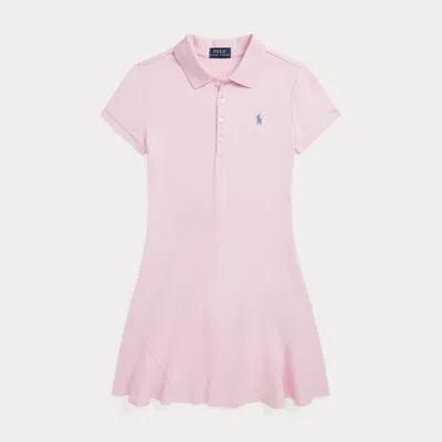 Ralph Lauren Kids' Stretch Mesh Polo Dress In Pink