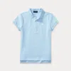 Ralph Lauren Kids' Stretch Mesh Polo Shirt In Blue