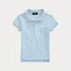 Ralph Lauren Kids' Stretch Mesh Polo Shirt In Blue