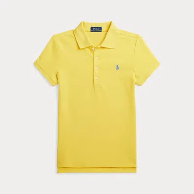 Ralph Lauren Kids' Stretch Mesh Polo Shirt In Yellow