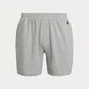 Ralph Lauren Stretch Organic Cotton Sleep Short In Andover Heather