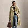 Ralph Lauren Stretch Poplin Trench Coat In Coastal Beige