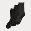 Ralph Lauren Stretch Roll-top Sock 3-pack In Black