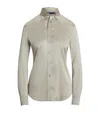 Ralph Lauren Stretch-silk Cameron Shirt In Brown