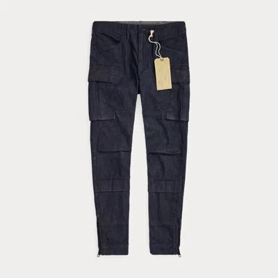Ralph Lauren Stretch Skinny Denim Cargo Pant In Indigo In Blue