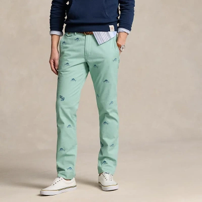 Ralph Lauren Stretch Straight Fit Chino Pant In Celadon