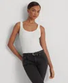 Ralph Lauren Ribbed Cotton Tank Top In White