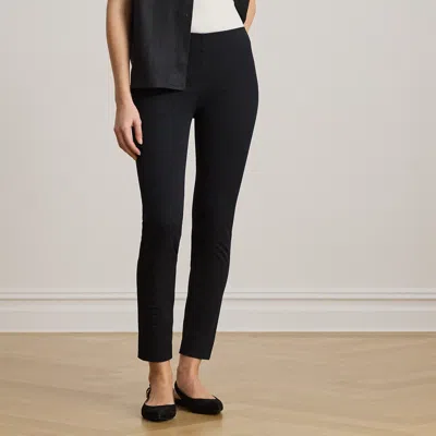 Ralph Lauren Stretch-cotton Blend Twill Skinny Pant In Black In Blue