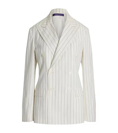 Ralph Lauren Stripe Bennet Jacket In White