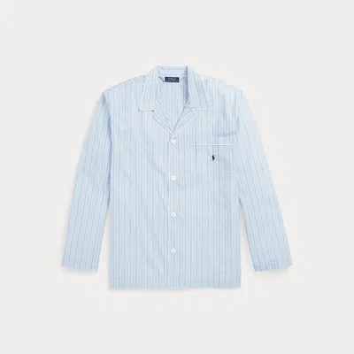 Polo Ralph Lauren Stripe Broadcloth Pajama Shirt In Andrew Stripe In Blue