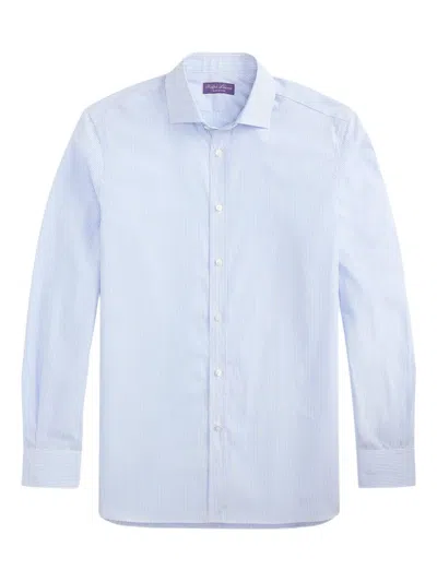 Ralph Lauren Stripe Long-sleeve Cotton Shirt In Blue