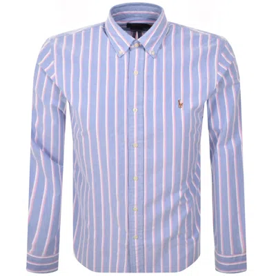 Ralph Lauren Stripe Long Sleeve Shirt Blue In Multi