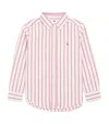 Ralph Lauren Stripe Polo Pony Shirt In Pink