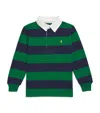 Ralph Lauren Stripe Rugby Shirt In Green
