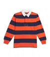 Ralph Lauren Stripe Rugby Shirt In Orange