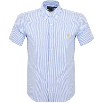 Ralph Lauren Stripe Short Sleeve Shirt Blue
