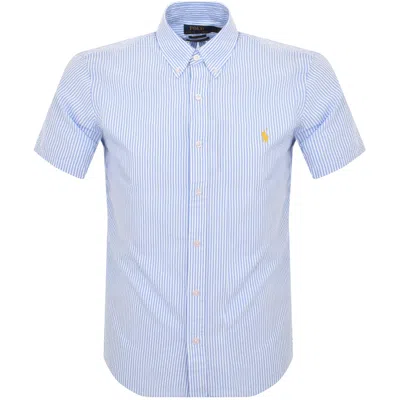 Ralph Lauren Stripe Short Sleeved Shirt Blue
