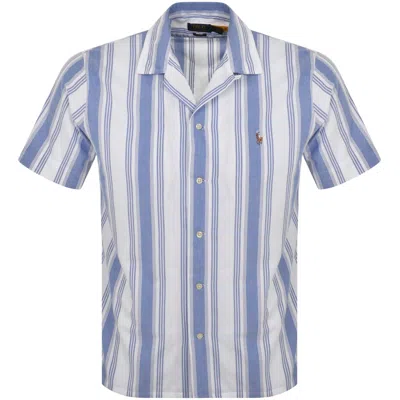 Ralph Lauren Stripe Short Sleeved Shirt Blue