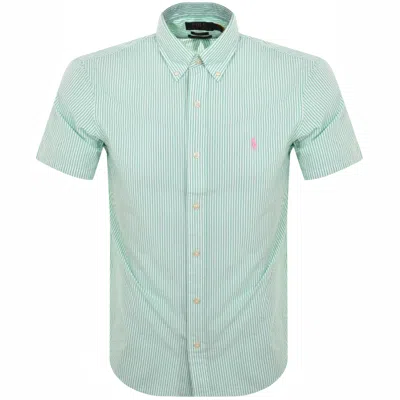 Ralph Lauren Stripe Short Sleeved Shirt Green