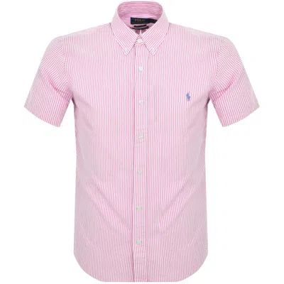Ralph Lauren Stripe Short Sleeved Shirt Pink