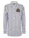 Ralph Lauren Striped Beaded-embellished Shirt In Multi