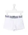 Polo Ralph Lauren Striped Belt Shorts In White