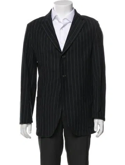 Pre-owned Ralph Lauren Striped Blazer In Blue
