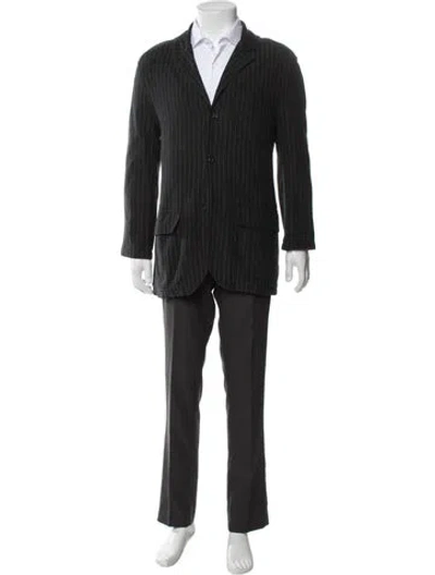 Pre-owned Ralph Lauren Striped Blazer In Gray