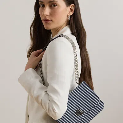Ralph Lauren Striped Canvas Medium Sophee Bag