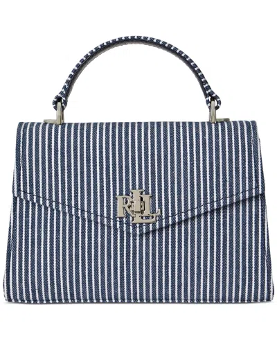 Ralph Lauren Striped Canvas Small Farrah Satchel