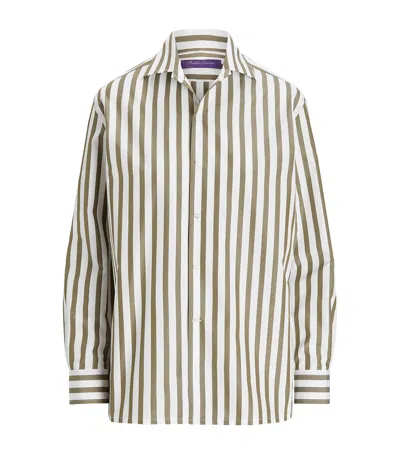 Ralph Lauren Striped Capri Shirt In Black