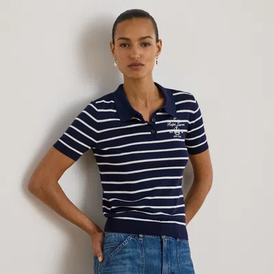 Ralph Lauren Striped Cotton-blend Polo Sweater