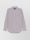 Ralph Lauren Striped Cotton Blend Shirt In Purple