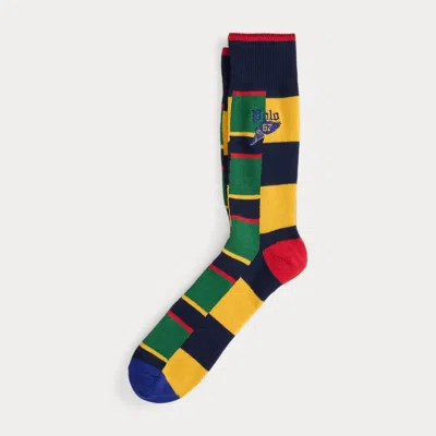 Ralph Lauren Striped Cotton-blend Trouser Socks In Multi