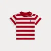 Ralph Lauren Baby Boys Striped Jersey T-shirt In Red