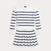 Polo Ralph Lauren Kids' Striped Cotton Jumper & Skirt Set In Multi