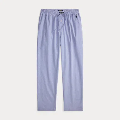 Polo Ralph Lauren Striped Cotton Pajama Pant In Blue Valley Stripe