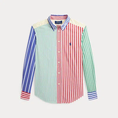 Polo Ralph Lauren Kids' Striped Cotton Poplin Fun Shirt In Multicoloured