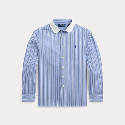 Ralph Lauren Kids' Striped Cotton Poplin Shirt In Multi
