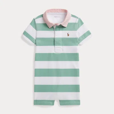Ralph Lauren Babies'  Striped Cotton Rugby Shortall In Multi