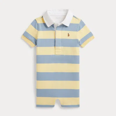 Ralph Lauren Babies'  Striped Cotton Rugby Shortall In Multi