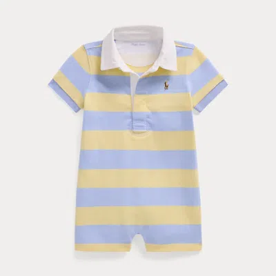 Polo Ralph Lauren Babies' Striped Cotton Rugby Shortall In Multi