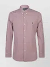 Ralph Lauren Striped Cotton Shirt Button-down Collar In Pink