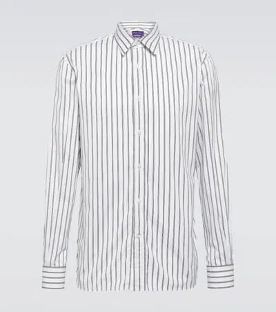 Ralph Lauren Striped Cotton Shirt In White