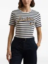 Ralph Lauren Gestreiftes T-shirt Mit Stickerei