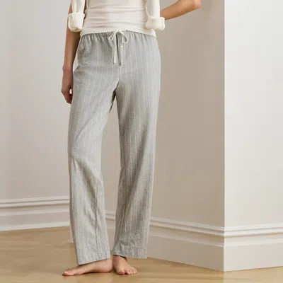Ralph Lauren Striped Jersey Pajama Pant In Grey Stripe In Gray