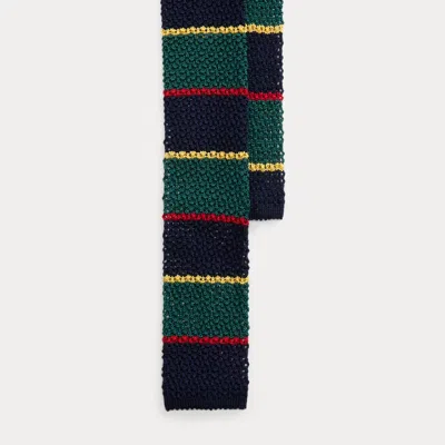 Polo Ralph Lauren Striped Knit Wool Tie In Green Multi