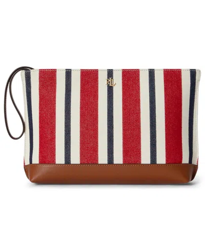 Ralph Lauren Striped Large Pouch Wallet