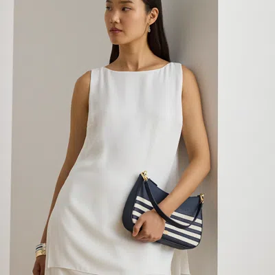 Ralph Lauren Striped Leather Medium Danni Bag
